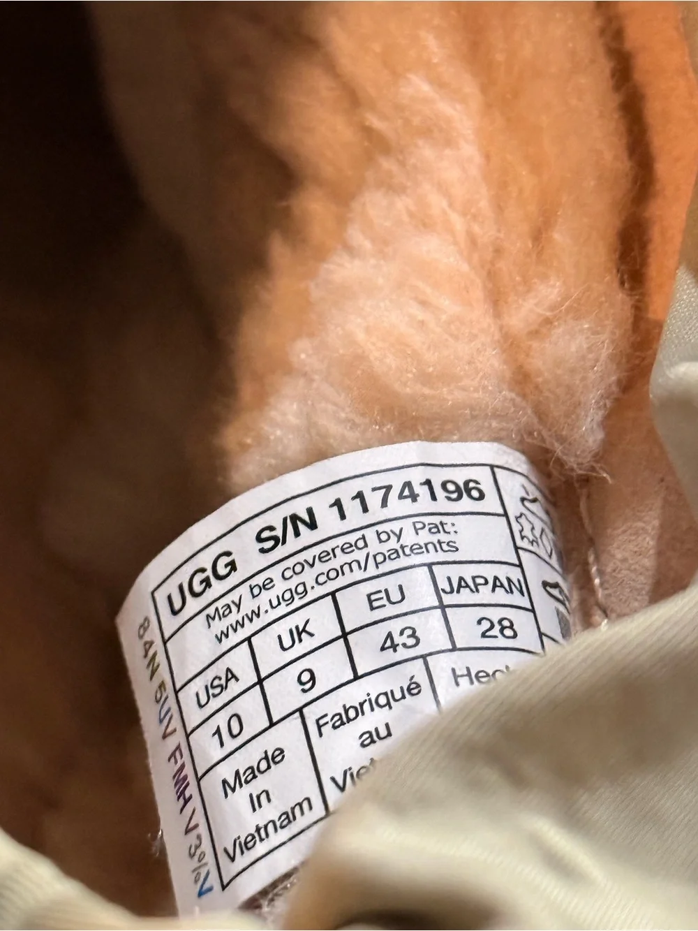 Men's UGG Footwear Subcategory Identification
